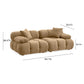 Calliope 79" Modular Loveseat - Cafe Au Lait - Image 6