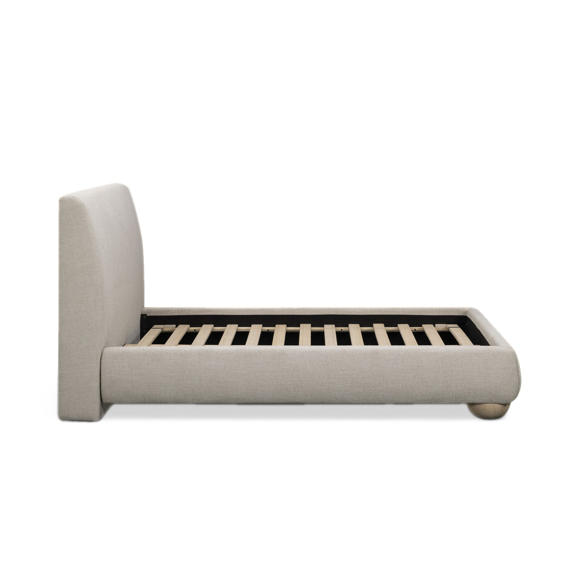 Rayne Textured Fabric Bed - Cream / Queen - Image 6