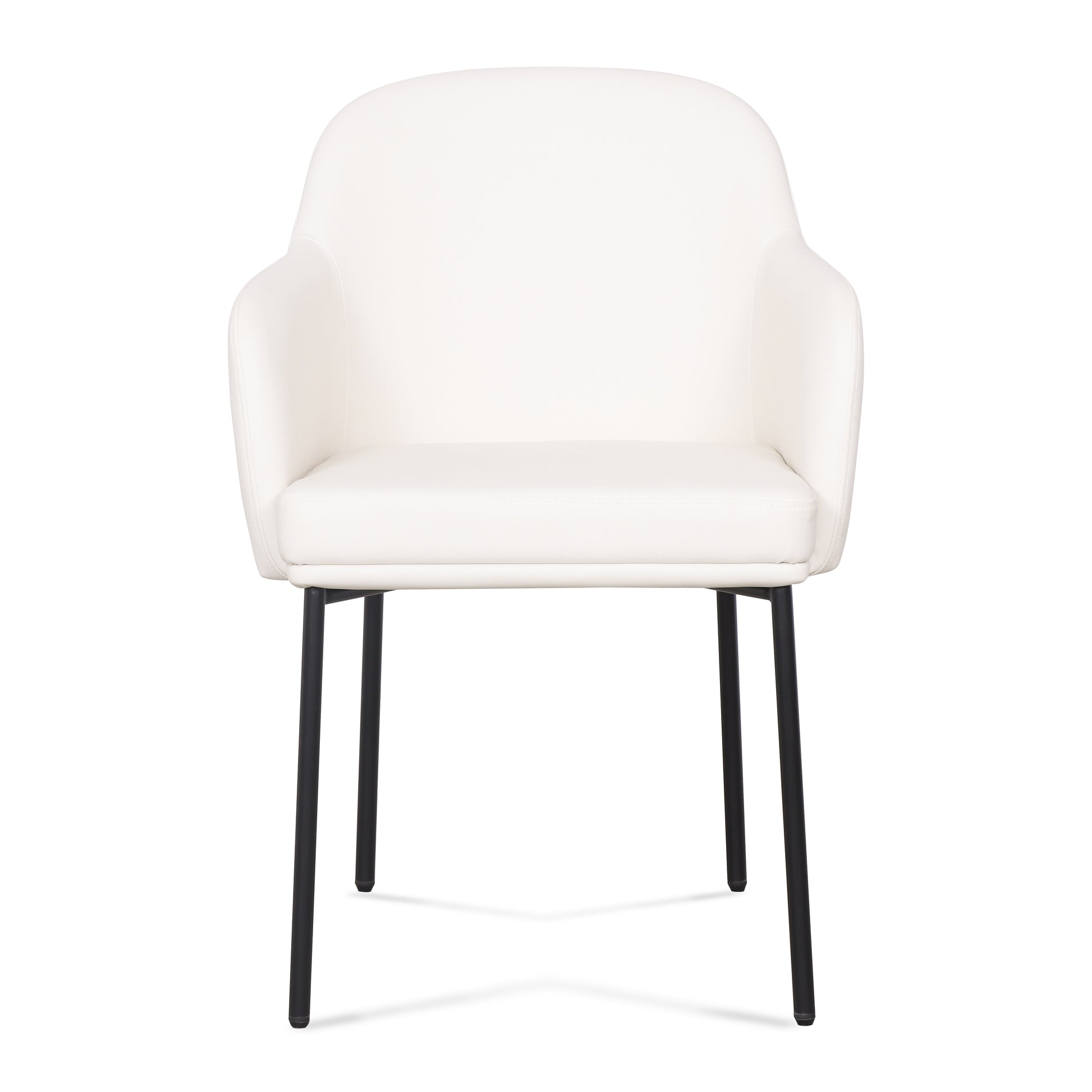 Sydney Performance Vegan Leather Armchair - Set of 2 - Cream - Image 2