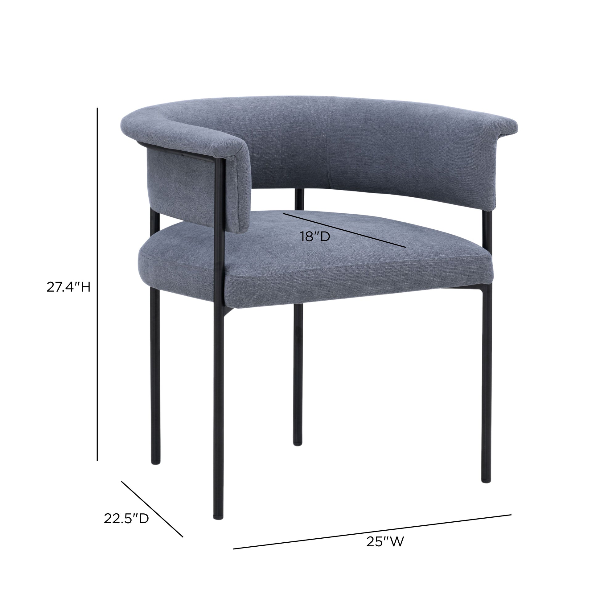 Taylor Dining Chair - Blue - Image 6