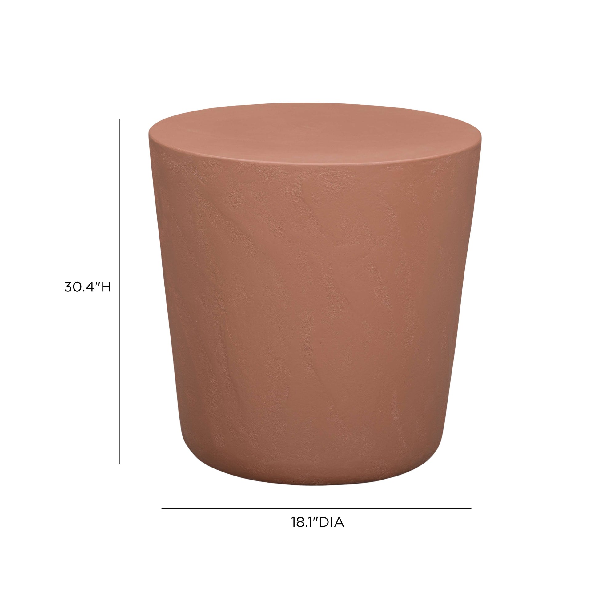 Margot Indoor/Outdoor Concrete Stool - Terracotta - Image 5