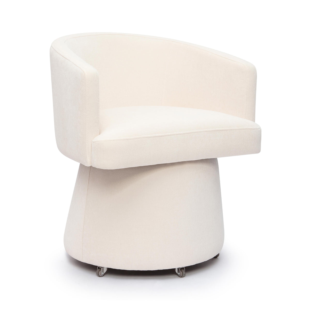 Kristen Rolling Desk Chair - Cream - Image 1
