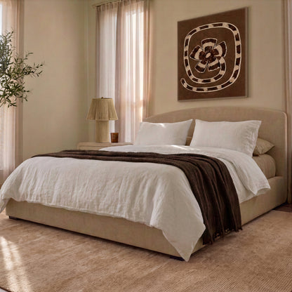Leah 48" Special Sized Chenille Bed - Taupe - Image 1