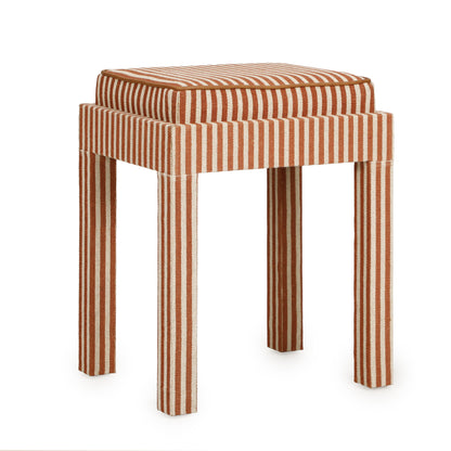 Kora Cotton Jute Contract-Grade Accent Stool - Terracotta - Image 1