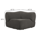 Zenith Contract-Grade Upcycled Fabric Corner Wedge - Grey - Image 9