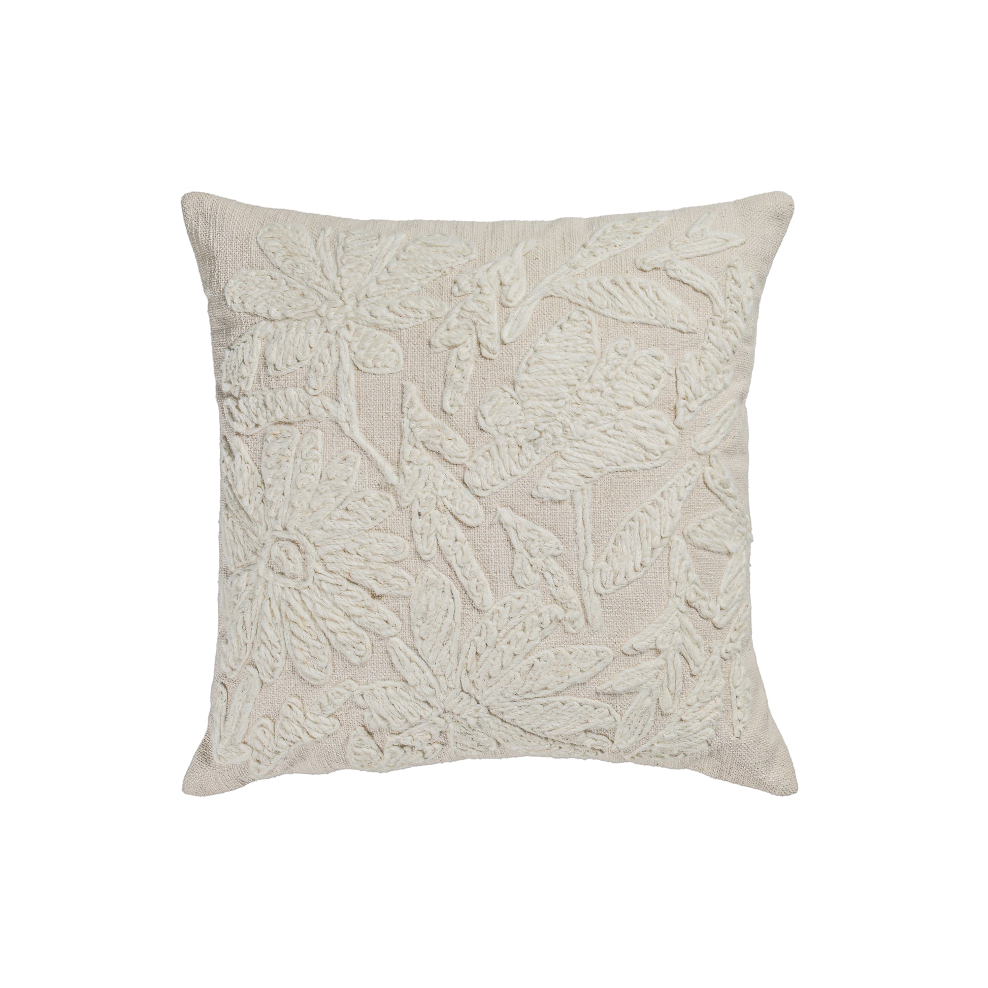Tabitha 24" Euro Size Square Embroidered Throw Pillow - Image 1