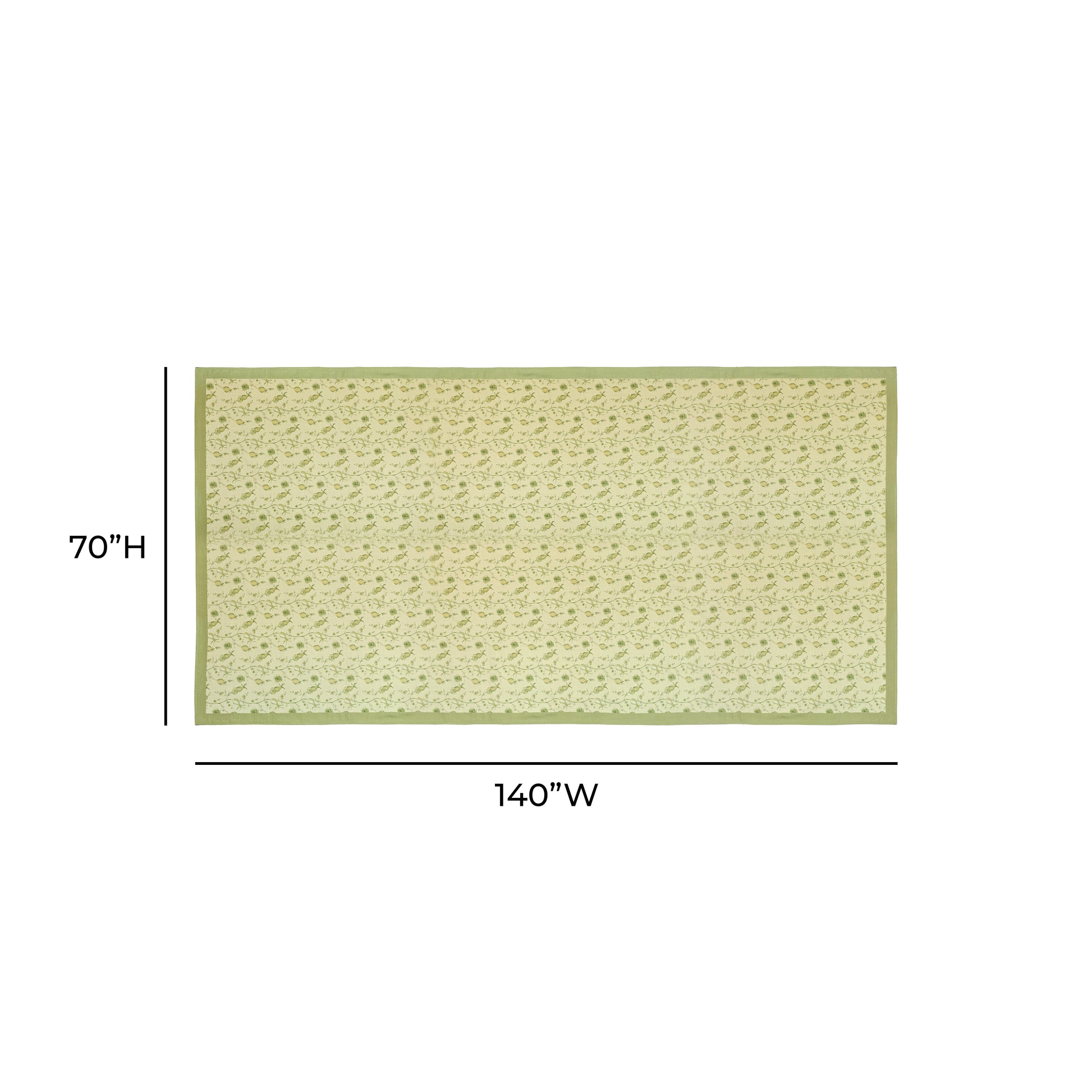 Dolce Natural Cotton Table Cloth - Olive Green / 70" x 140" - Image 5