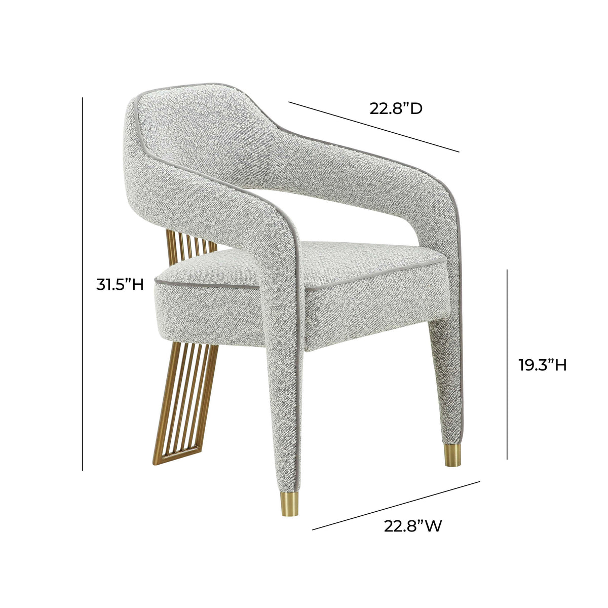 Corralis Dining Chair - Grey - Image 6