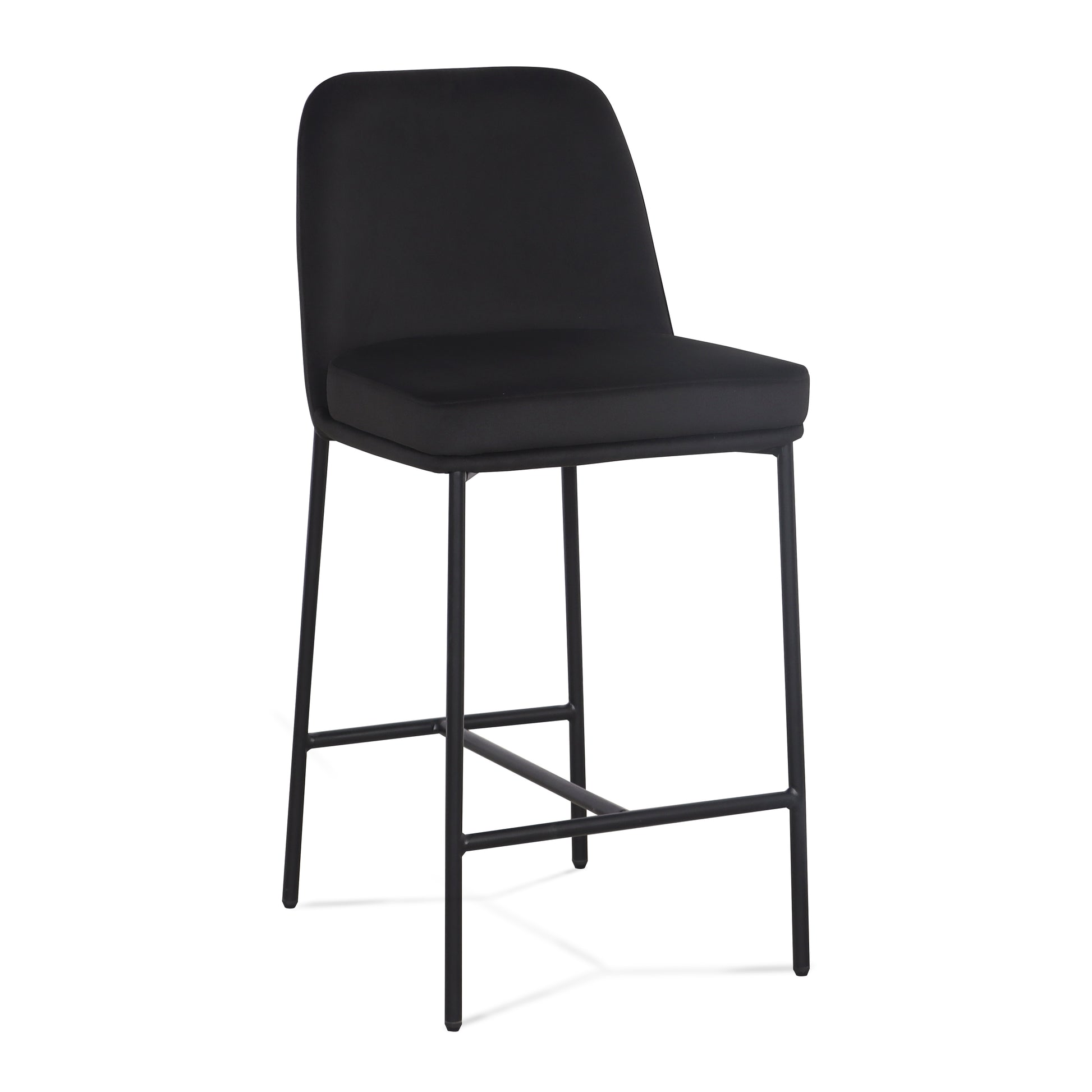 Sydney Performance Velvet Counter Stool Set of 2 - Black - Image 4