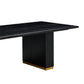 Chelsea Oak Wood Rectangular Dining Table (79"-96") - Black / 96" - Image 5