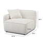 Travie Modular Corner Armchair - White Sand / LAF - Image 5