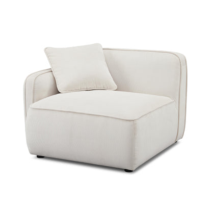 Travie Modular Corner Armchair - White Sand / LAF - Image 1