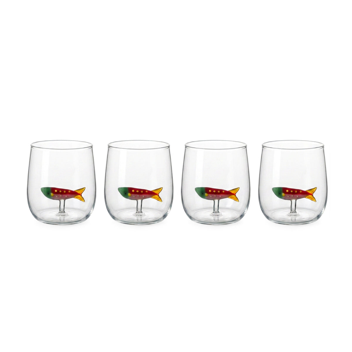 Fishy Water Glass - Set of 4 - Image 3