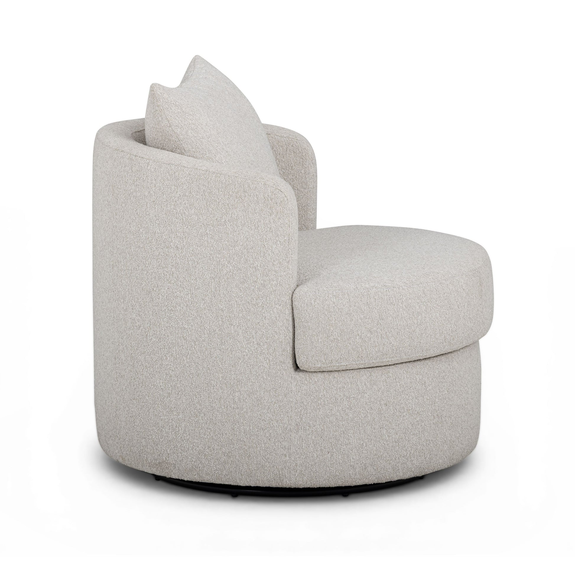 Silvi Performance Boucle Swivel Accent Chair - Off-White - Image 3