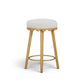 Oodle Cream Performance Vegan Mohair Natural Counter Stool - Image 1