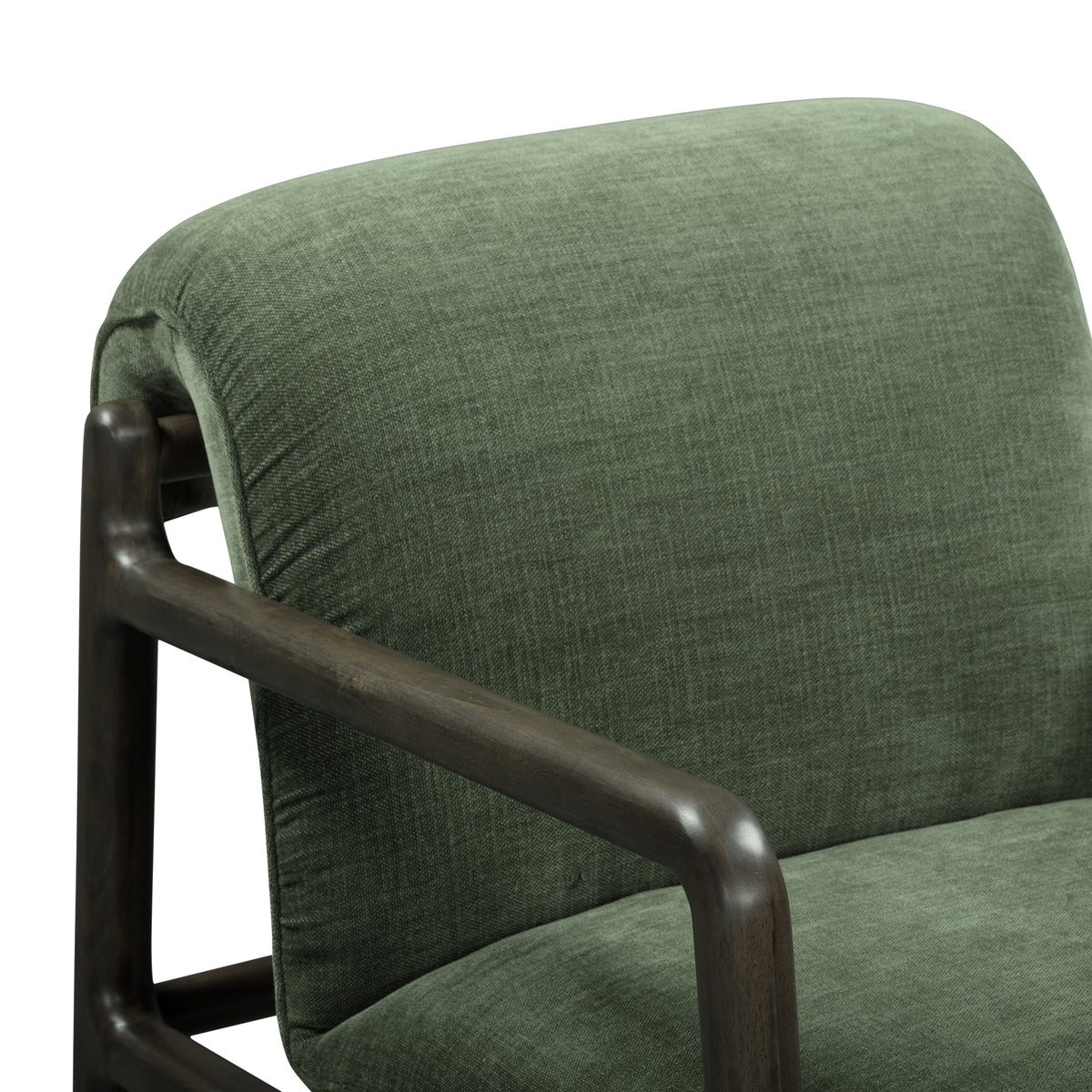 Vivienne Upcycled Performance Velvet Accent Chair - Forest Green - Image 3