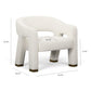 Florence Linen Accent Chair - Cream - Image 7
