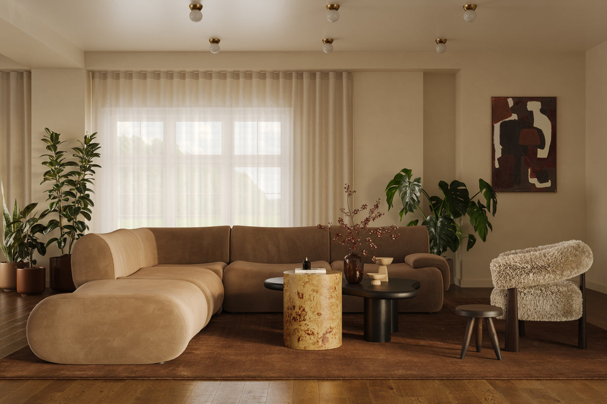 Zenith 5-Piece Modular Sectional - Brown / LAF - Image 2