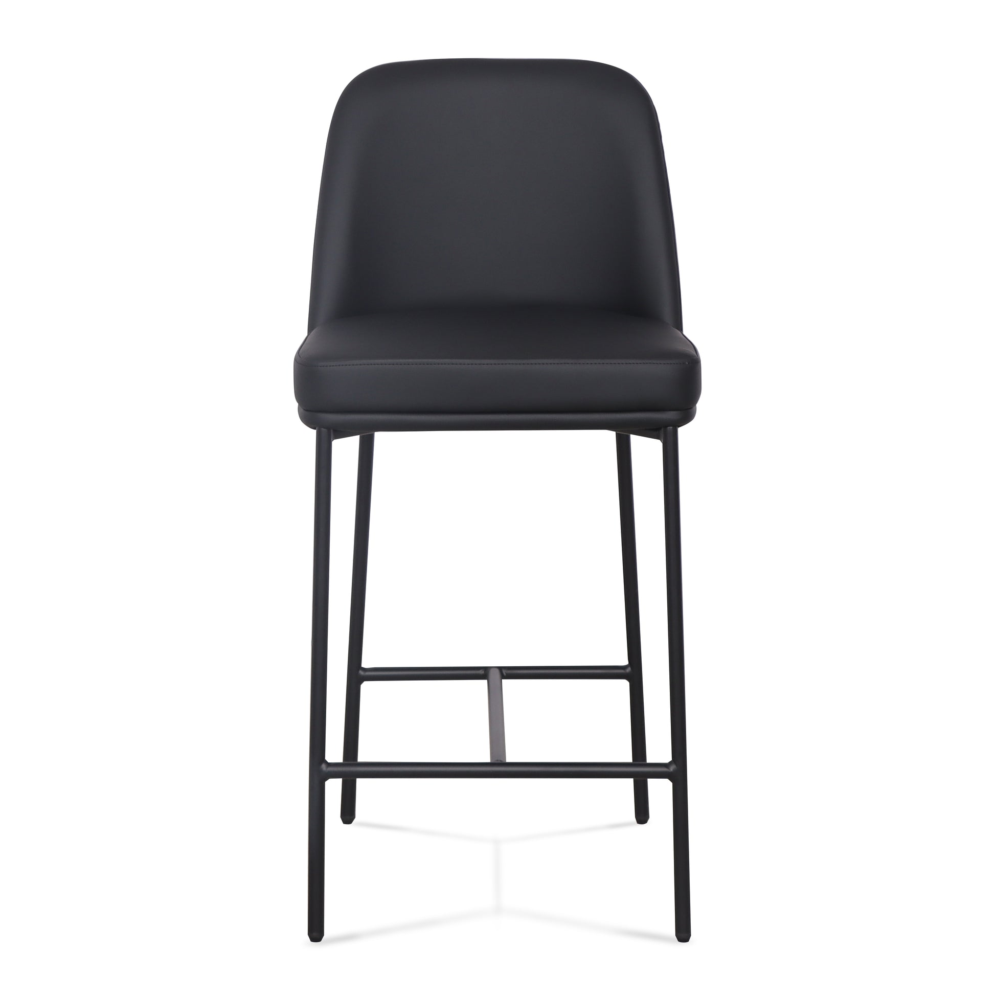 Sydney Performance Vegan Leather Counter Stool - Set of 2 - Black - Image 3