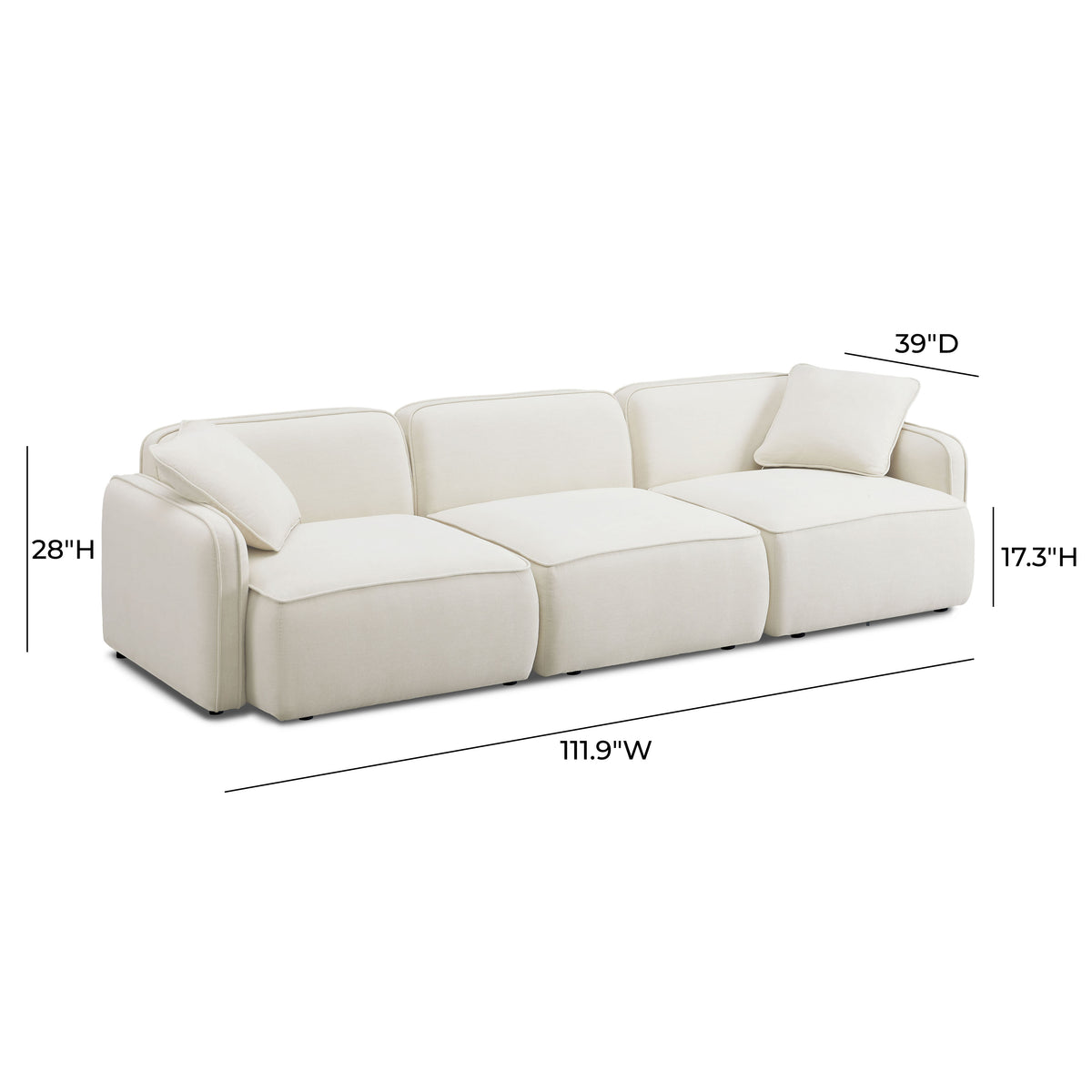 Travie 112" Modular Sofa - Sand - Image 6