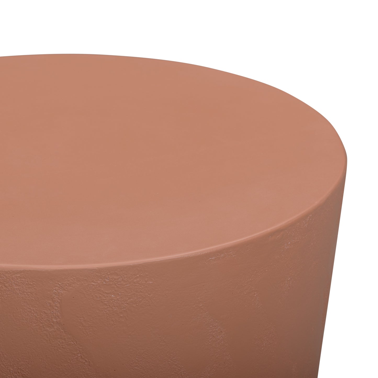 Margot Indoor/Outdoor Concrete Stool - Terracotta - Image 3