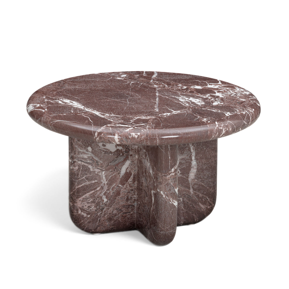 Juju Faux Marble Indoor/Outdoor Round Coffee Table (24"-32") - Red Levanto / 24" - Image 4
