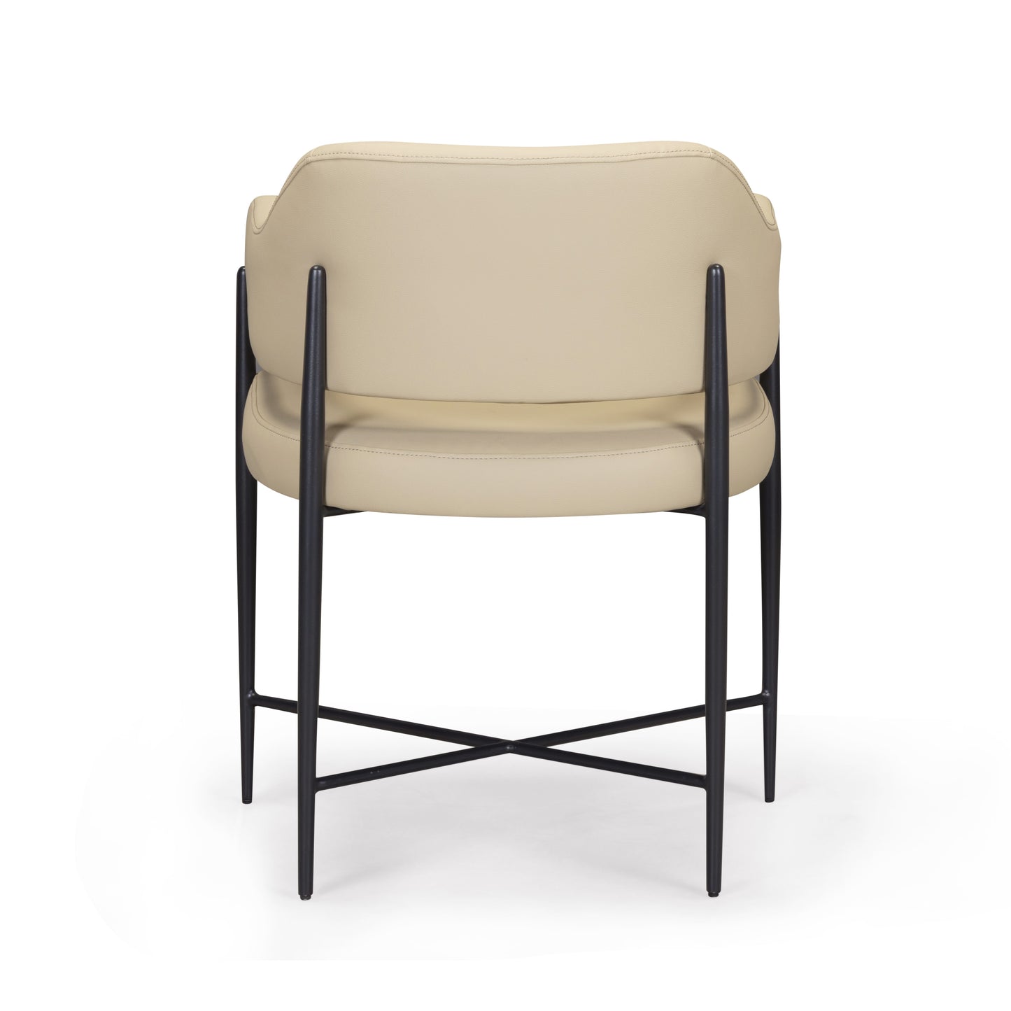 Sezanne Contract-Grade Vegan Leather Dining Chair - Taupe - Image 5