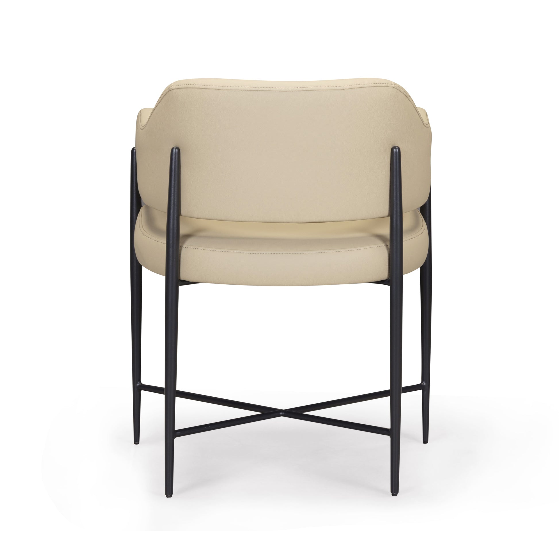 Sezanne Contract-Grade Vegan Leather Dining Chair - Taupe - Image 5