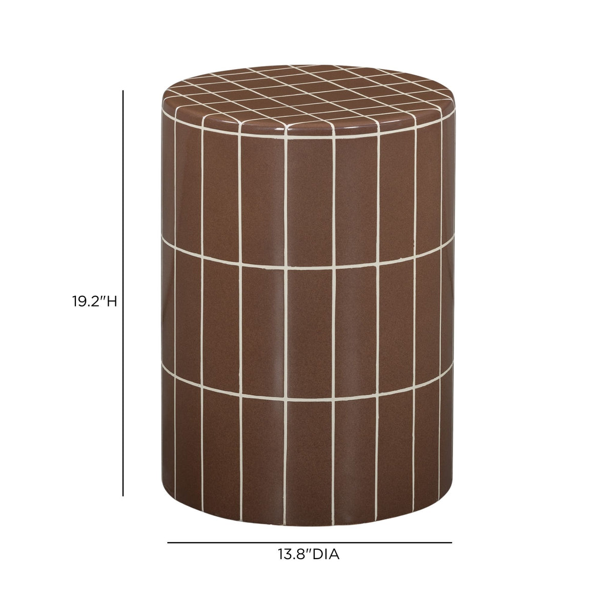 Tatiana Round Concrete Indoor/Outdoor Side Table - Terracotta - Image 5