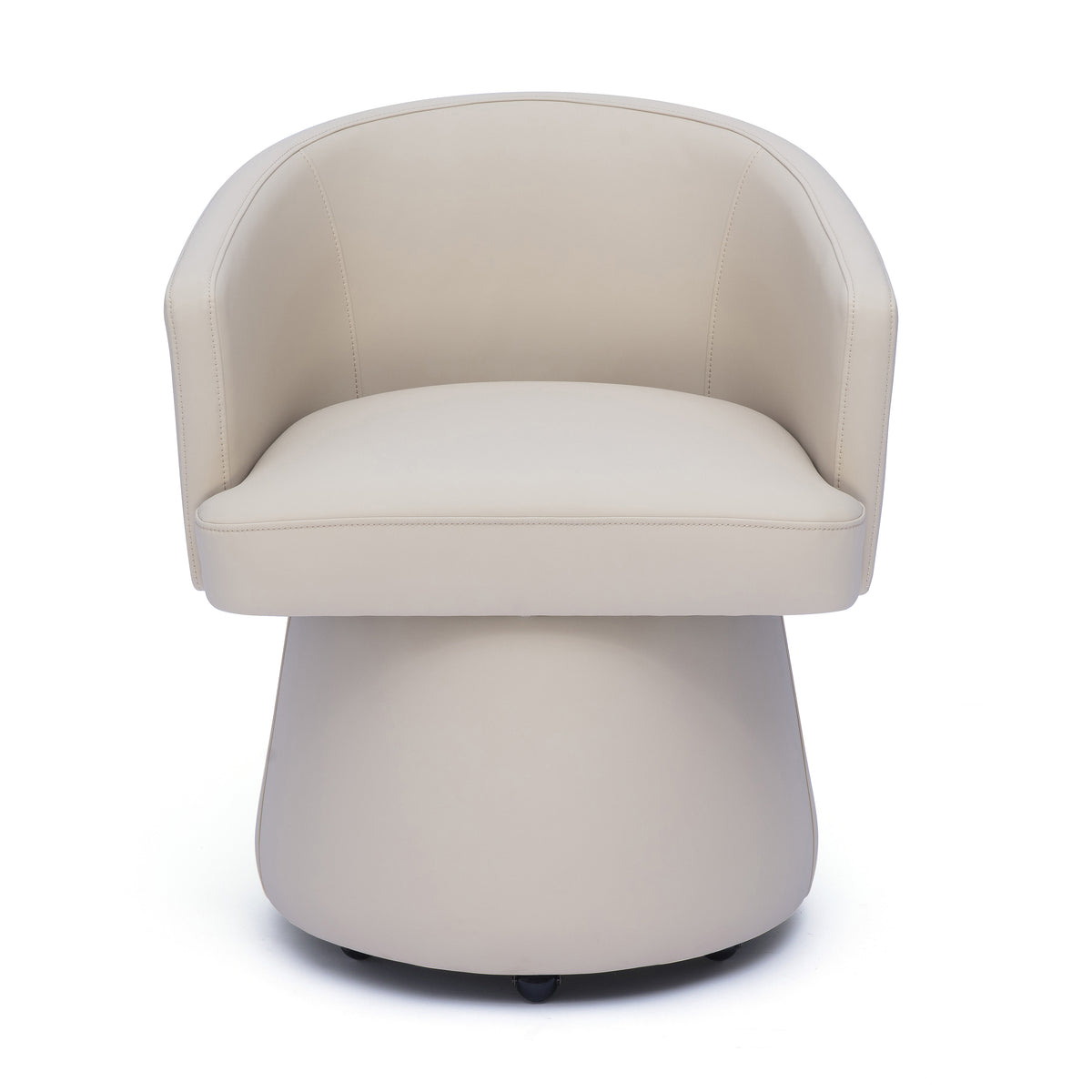 Kristen Rolling Desk Chair - Beige - Image 2