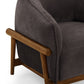Piedmont Upcycled Contract-Grade Chenille Accent Chair - Grey - Image 6
