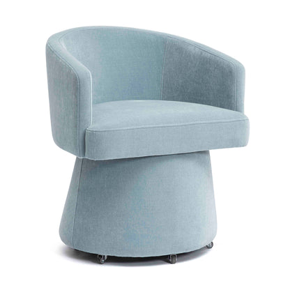 Kristen Rolling Desk Chair - Faded Blue - Image 1