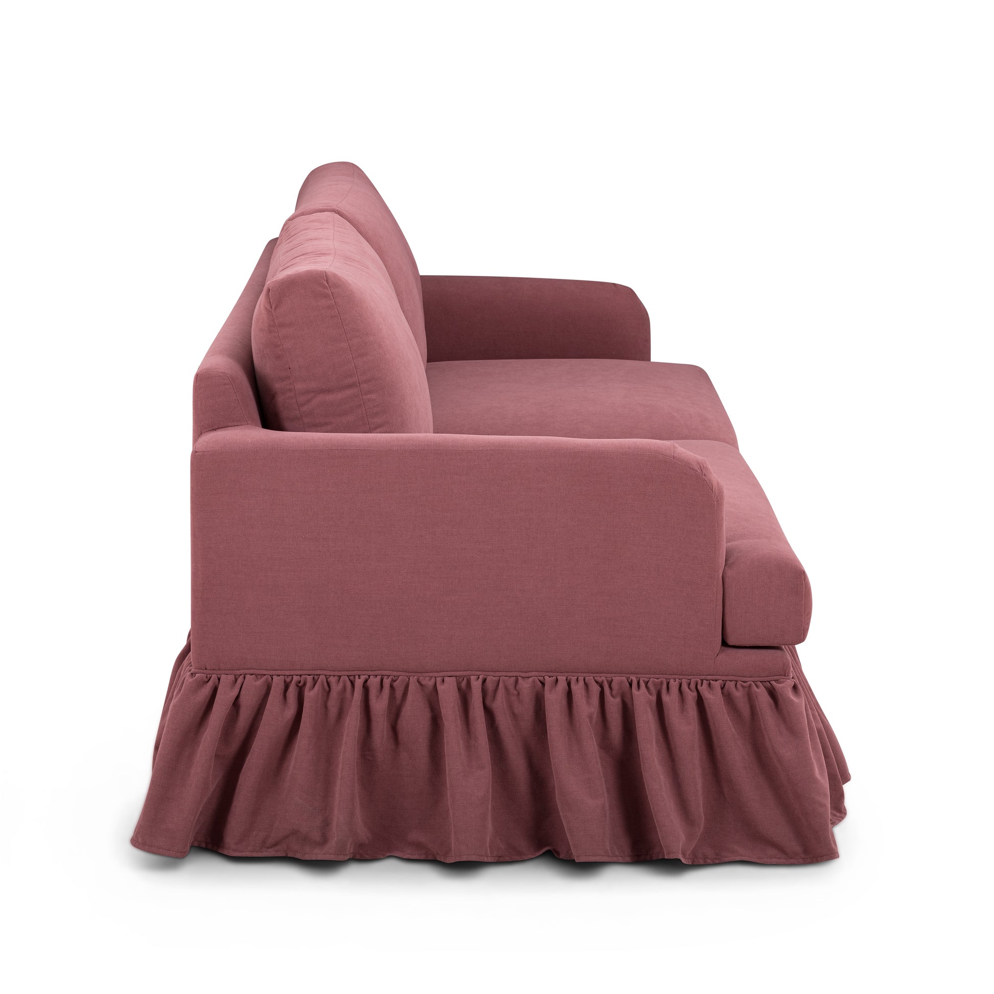 Gertrude Upcycled Performance Fabric Sofa - Plum - Image 5