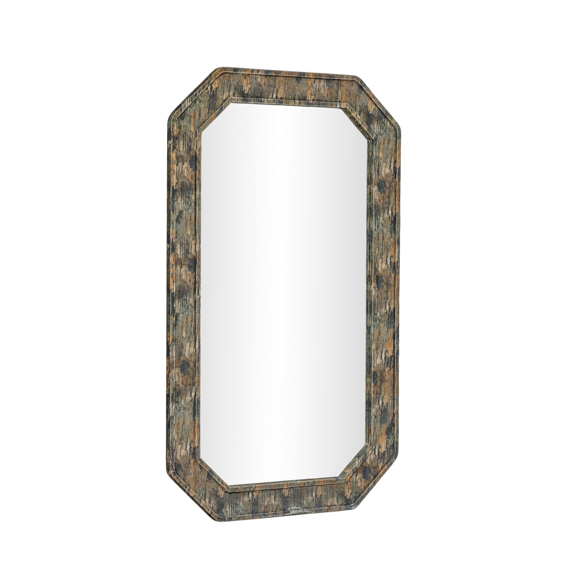 Charlene 35"X59" Jewel Wall Mirror - Watercolor Print - Image 1