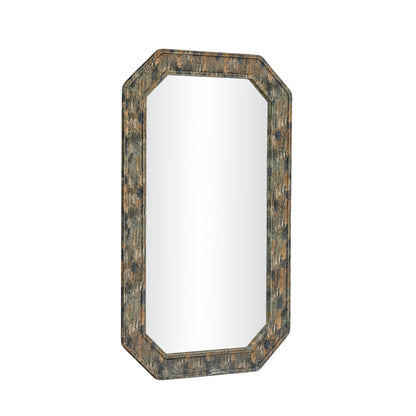 Charlene 35"X59" Jewel Wall Mirror - Watercolor Print - Image 1