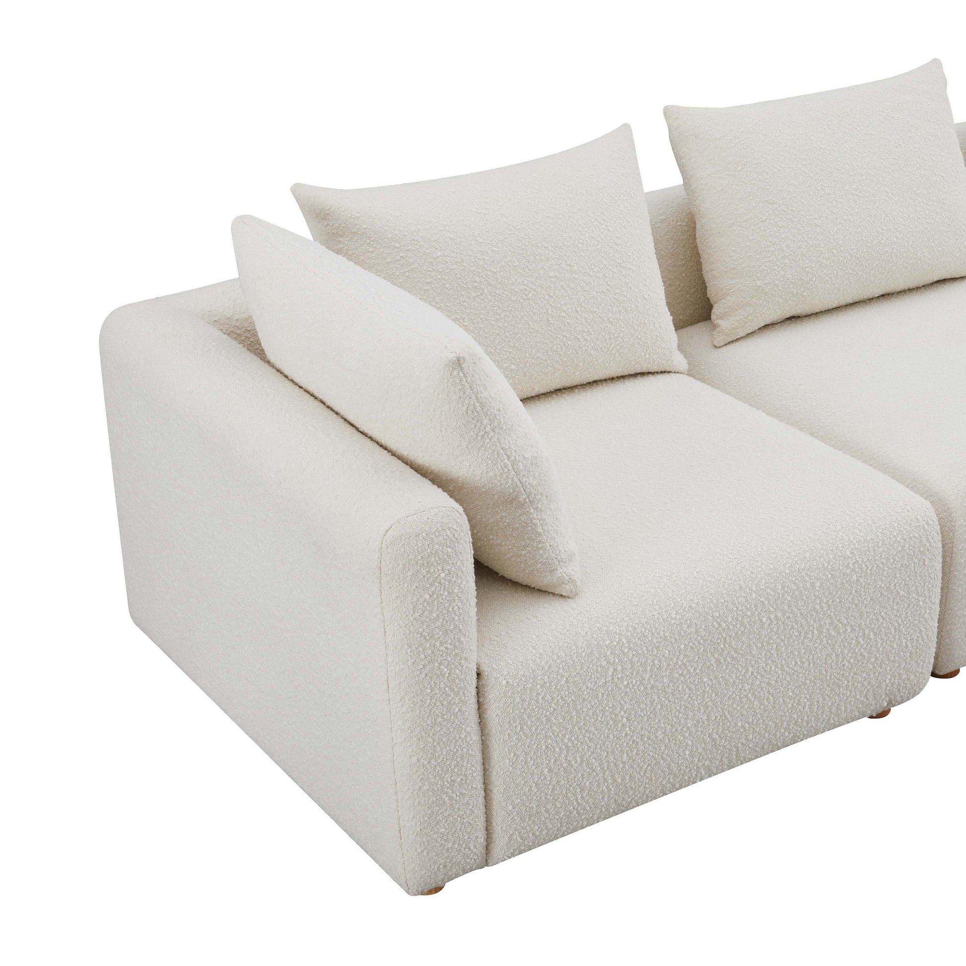 Hangover 81" Modular Loveseat - Cream - Image 4