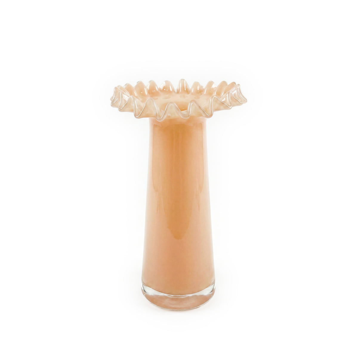 Ruff Peach Glass Vase - Image 1