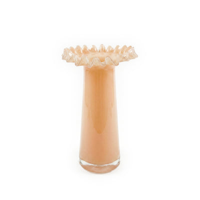 Ruff Peach Glass Vase - Image 1