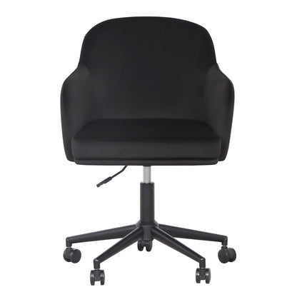 Sydney Performance Velvet Office Desk Chair - Black - Image 1
