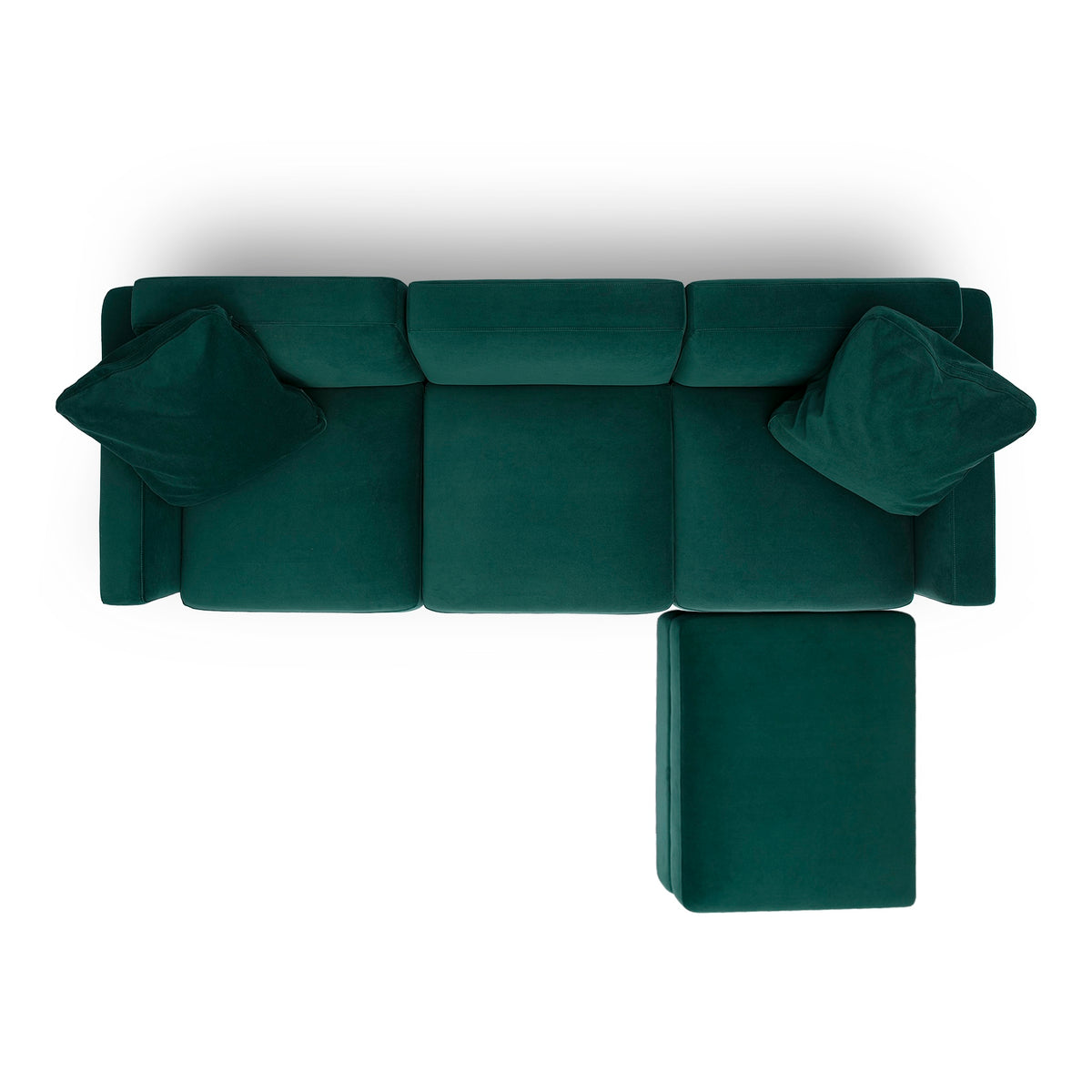 Perry 4-Piece Modular Sectional - Deep Green - Image 5