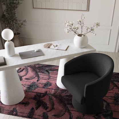 Kristen Rolling Desk Chair - Black - Image 1