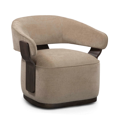 Madison Performance Swivel Accent Chair - Stone - Image 1