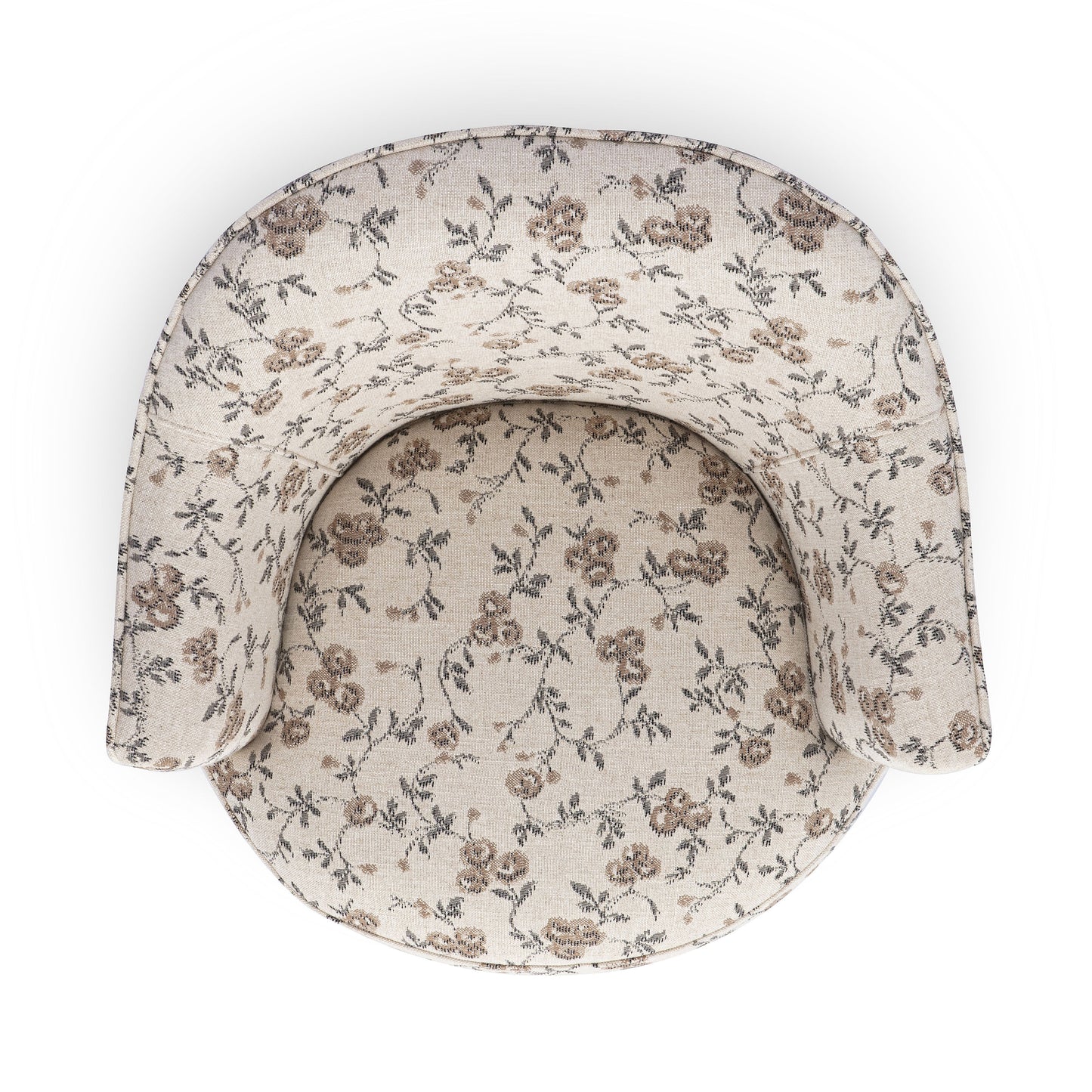 Skyla Swivel Accent Chair - Beige Floral - Image 4