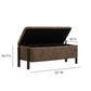 Abby 52" Nubby Fabric Storage Bench - Brown - Image 9