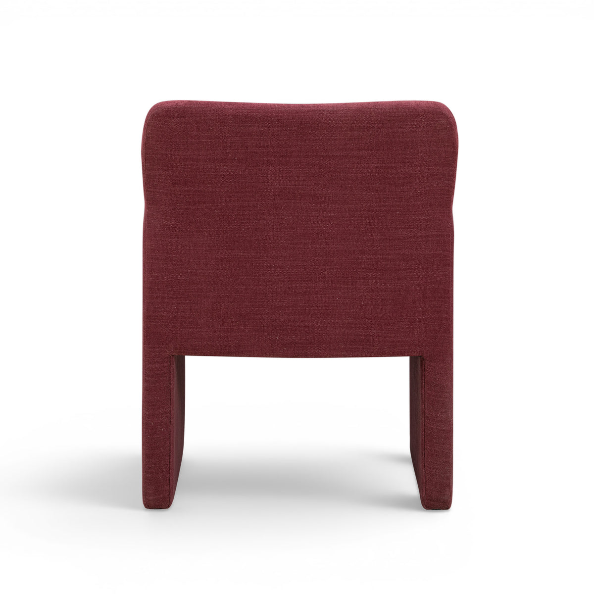 Crawley Performance Linen Chenille Dining Chair - Red Wine - Image 4