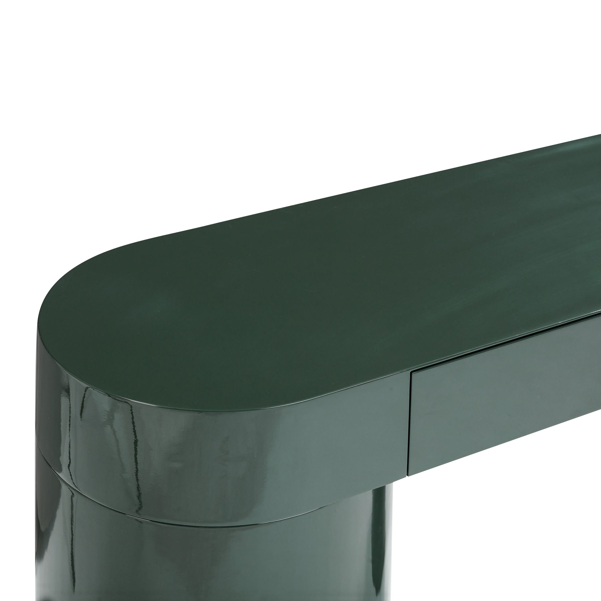 Mira 50" High Gloss Console Table - Green - Image 9