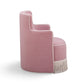 Passe Tasseled Velvet Swivel Accent Chair - Pink - Image 3