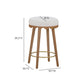 Oodle Cream Performance Vegan Mohair Light Walnut Counter Stool - Image 6