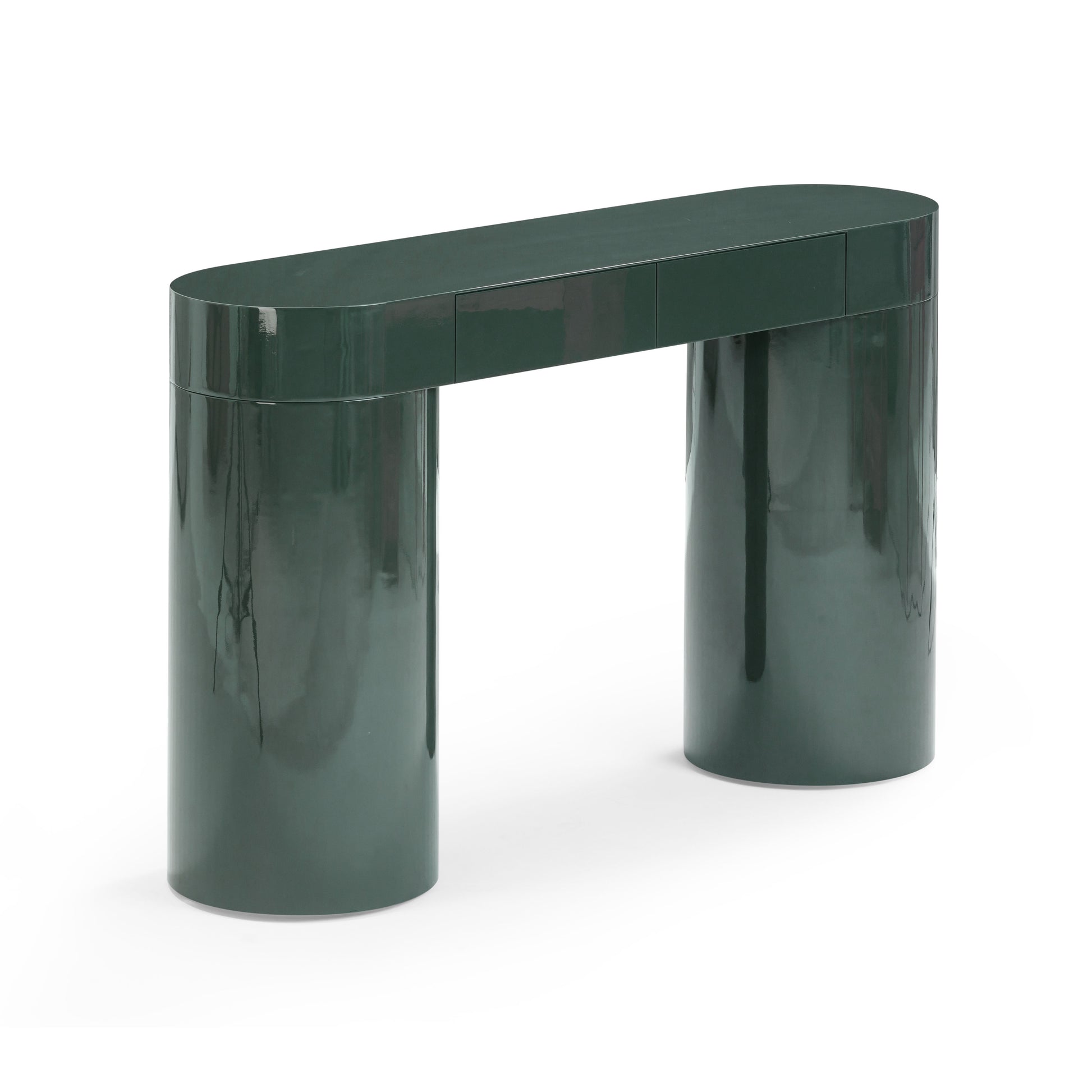 Mira 50" High Gloss Console Table - Green - Image 3