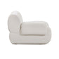 Zenith Contract-Grade Upcycled Fabric Corner Chair - Cream / LAF - Image 5